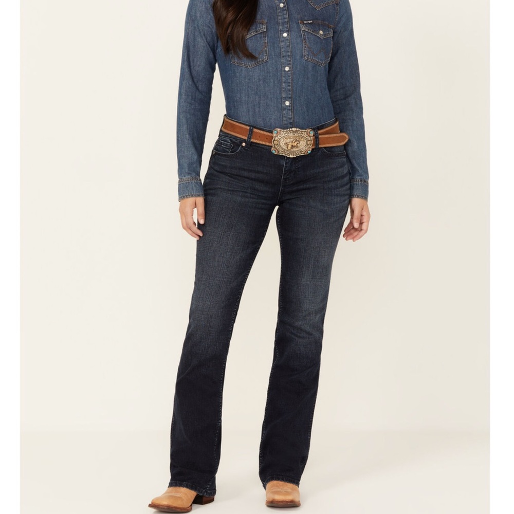 SHYANNE WOMEN'S SANTA FE SHAY DARK WASH MID RISE BOOTCUT RIDING JEANS